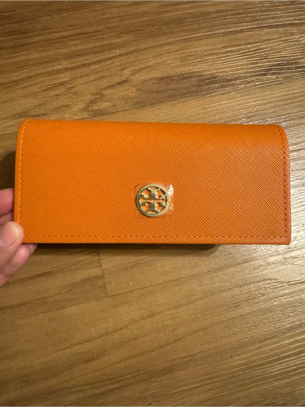 Tory Burch Orange Leather Sunglass Case